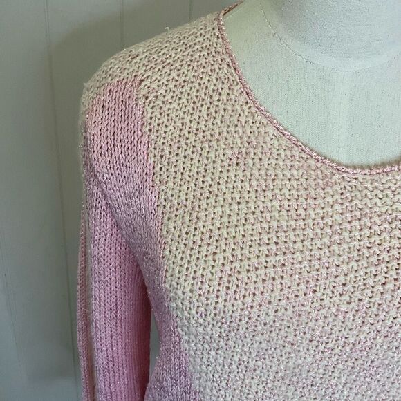 Vintage Nannell Women’s Small Pink Wool Rabbit Hair Blend Hand Knit Sweater - Picture 3 of 14